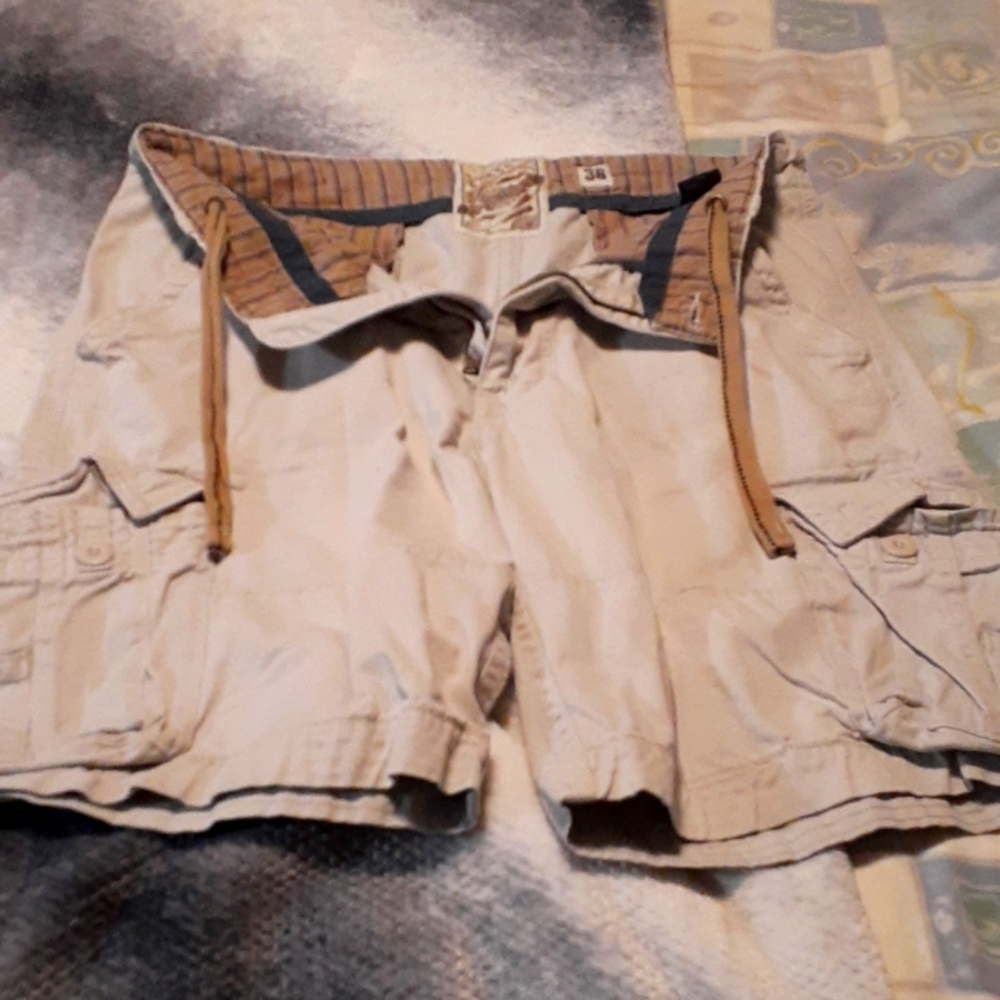 Beige Cargo Shorts sz36 Mens